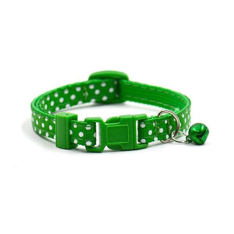 Image of 1Pc Adjustable Dot Printed Little Dog Collars.