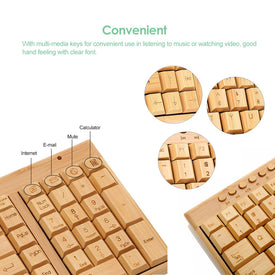 Wooden Keyboard and Mouse