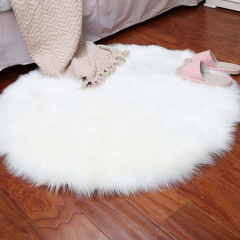 Image of Soft Artificial Rug Chair Cover Bedroom Mat.