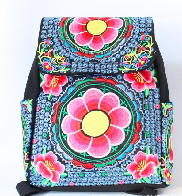 Vintage Embroidery Canvas Backpacks