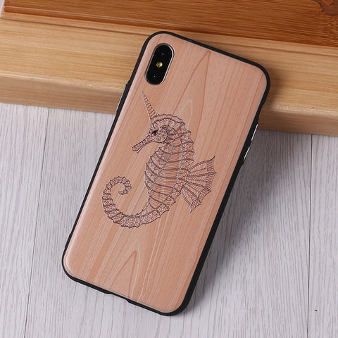 Image of Imitative Wood Cover For Iphone