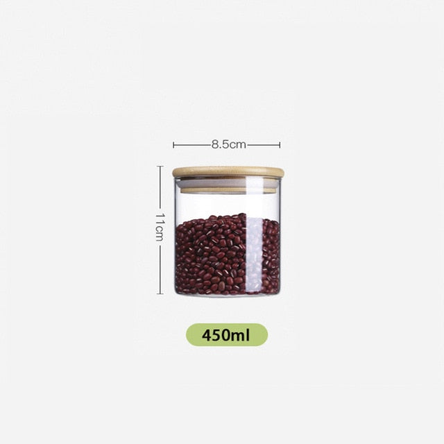 Glass Jar With Bamboo Lid