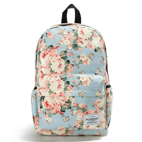 Image of White Flower Women Backpack