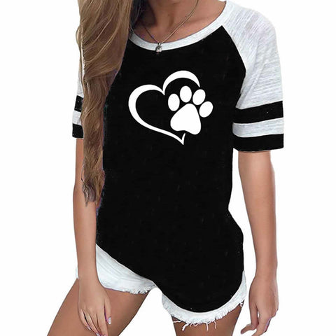 Image of Dog Paw Print T-shirt