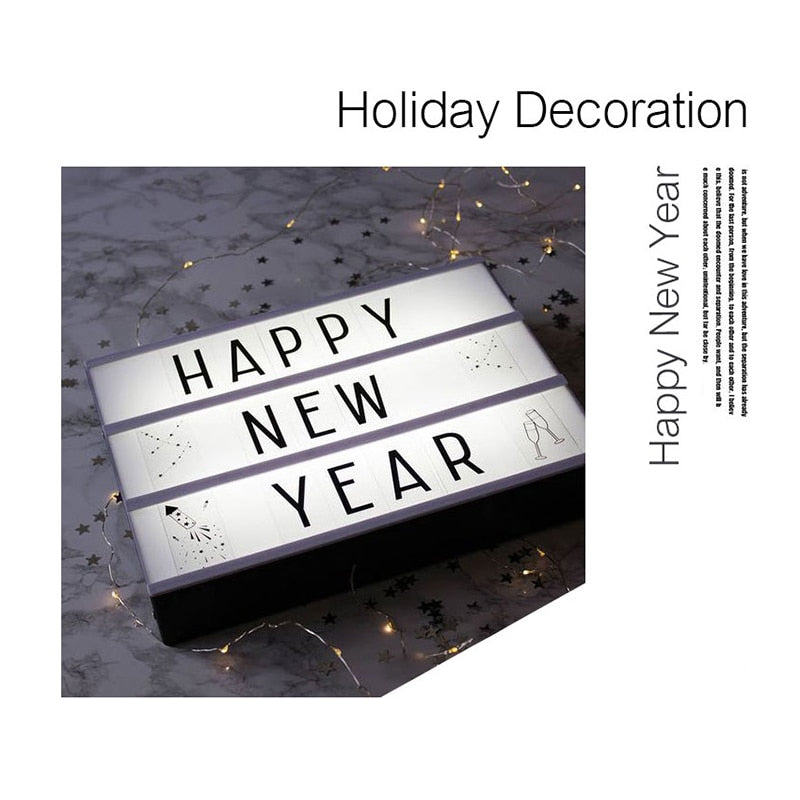 LED Night light Box DIY Letters Symbol