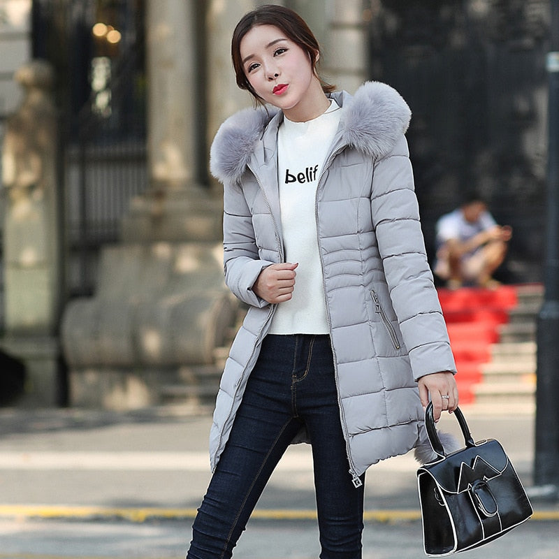 Faux Fur Women Winter Jacket.