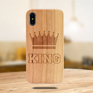 Engraving Real Wood Cell Phone Case for iPhone