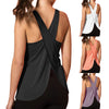 Cross Back Sleeveless Tops