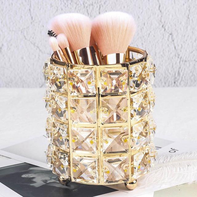 Metal Makeup Brush Storage.