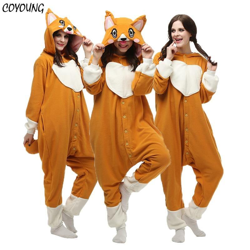 Welsh Corgi Onesie Winter Warm Pyjamas.