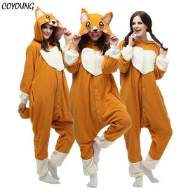 Welsh Corgi Onesie Winter Warm Pyjamas.