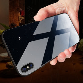 Tempered Glass Space Phone Case For iPhone