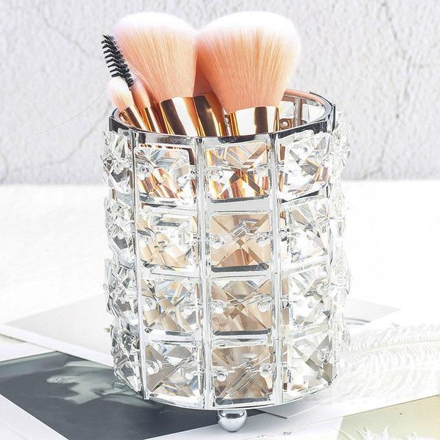 Metal Makeup Brush Storage.