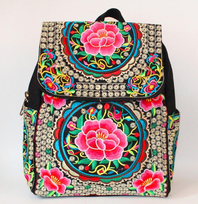 Vintage Embroidery Canvas Backpacks