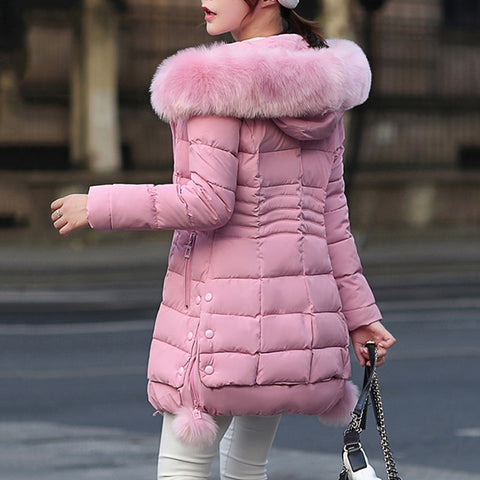 Image of Faux Fur Women Winter Jacket.