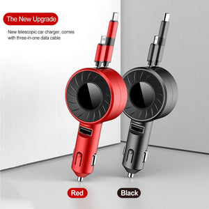 3-IN-1  IOS/Android/Type-C USB Car Charger