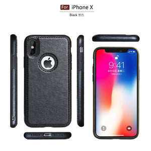 Luxury Slim PU Leather Case for iPhone.