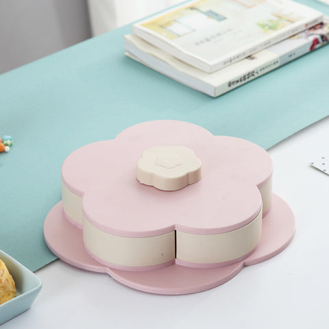 Image of Petal-Shape Rotating Snack Storage Box