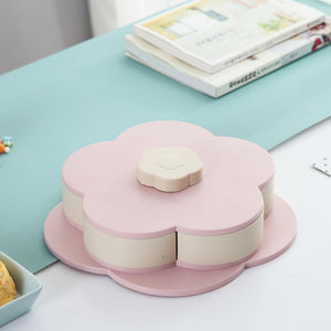 Petal-Shape Rotating Snack Storage Box