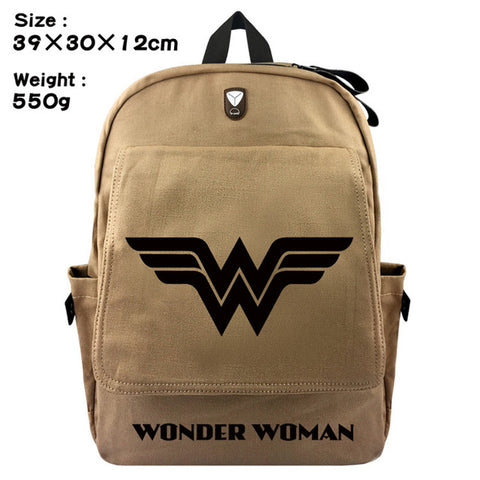 Image of Wonder Woman Canvas Travel Backpack