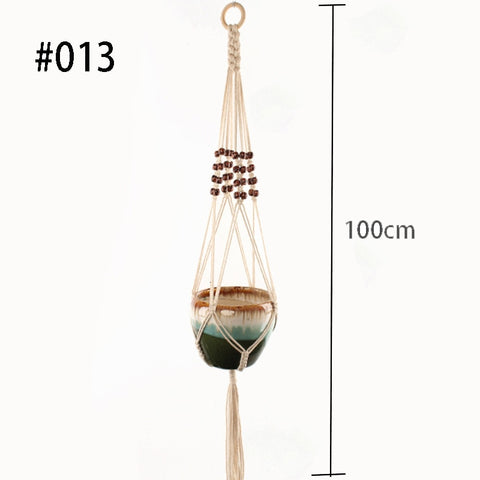 Image of Handmade Macrame Plant Hanger Wall Decoration