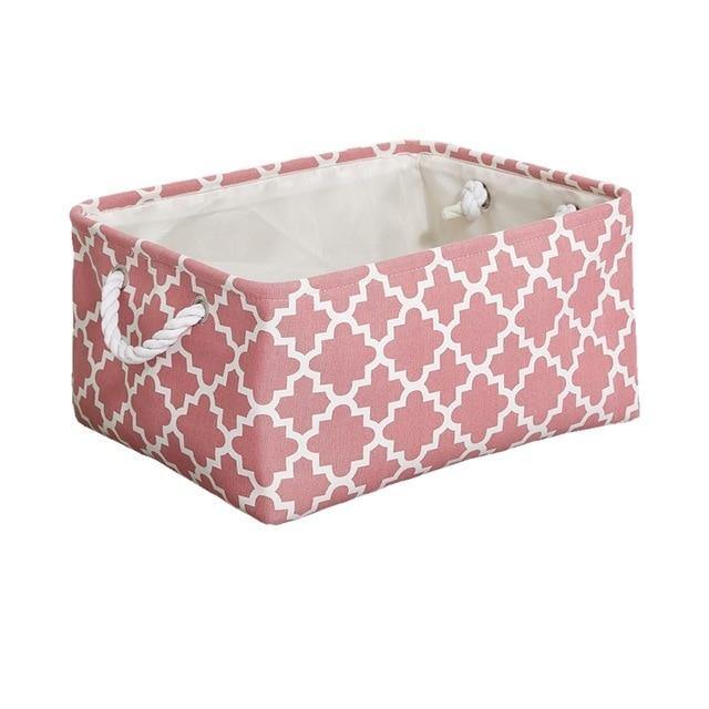 Cube Canvas Fabric Storage Basket.