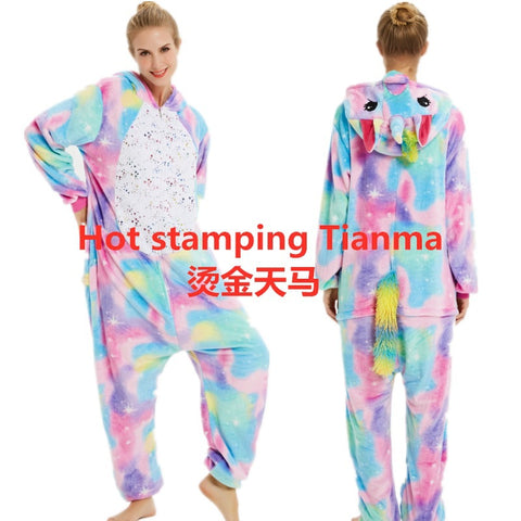 Image of Unicorn Rainbow One-Piece Pajamas