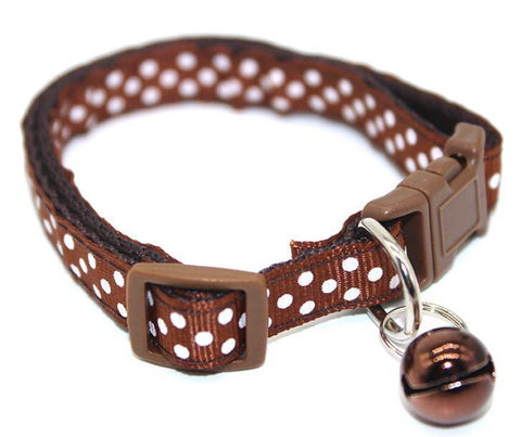 Image of 1Pc Adjustable Dot Printed Little Dog Collars.