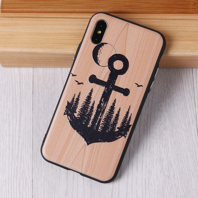 Imitative Wood Cover For Iphone