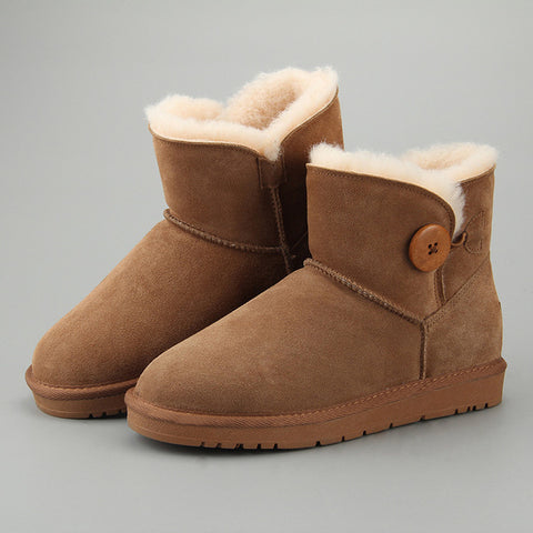 Image of Fabric and wool warm winter women's shoes.