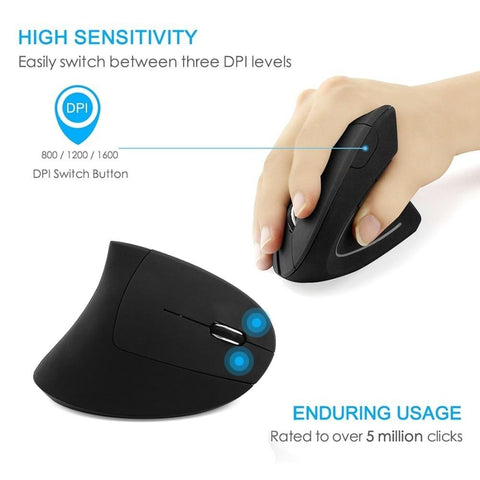 Image of Wireless Mouse Light Wrist Healing Vertical Mouse.