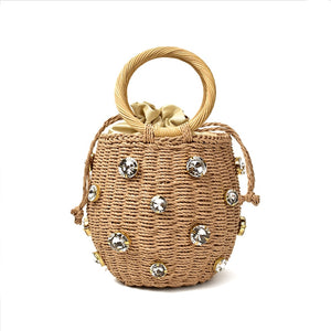 Crystal Straw Bag