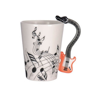 Guitar Ceramic Cup Unique Gift.