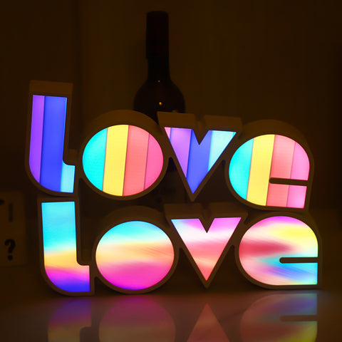 Image of LED Letter Light Box LOVE Modeling Light