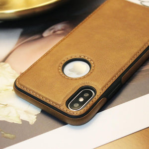 Luxury Slim PU Leather Case for iPhone.