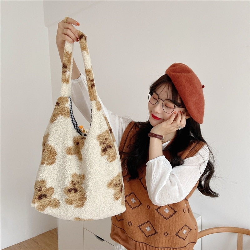Fabric Shoulder Tote Bag