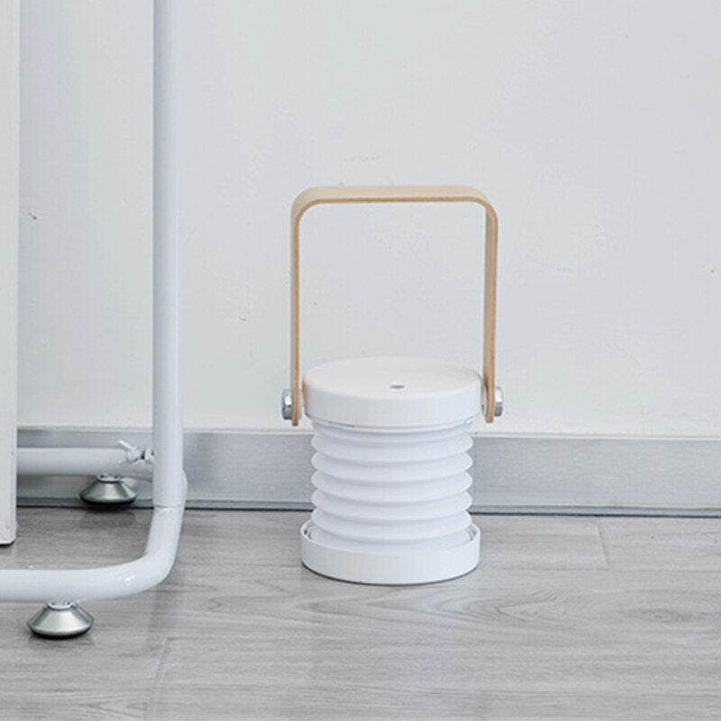 Creative wooden handle portable lantern lamp