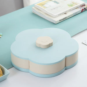 Petal-Shape Rotating Snack Storage Box