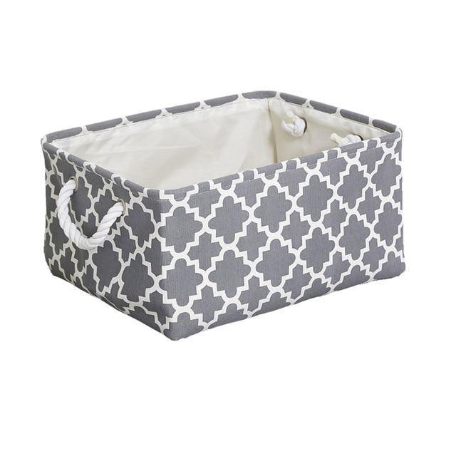 Cube Canvas Fabric Storage Basket.
