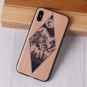 Imitative Wood Cover For Iphone