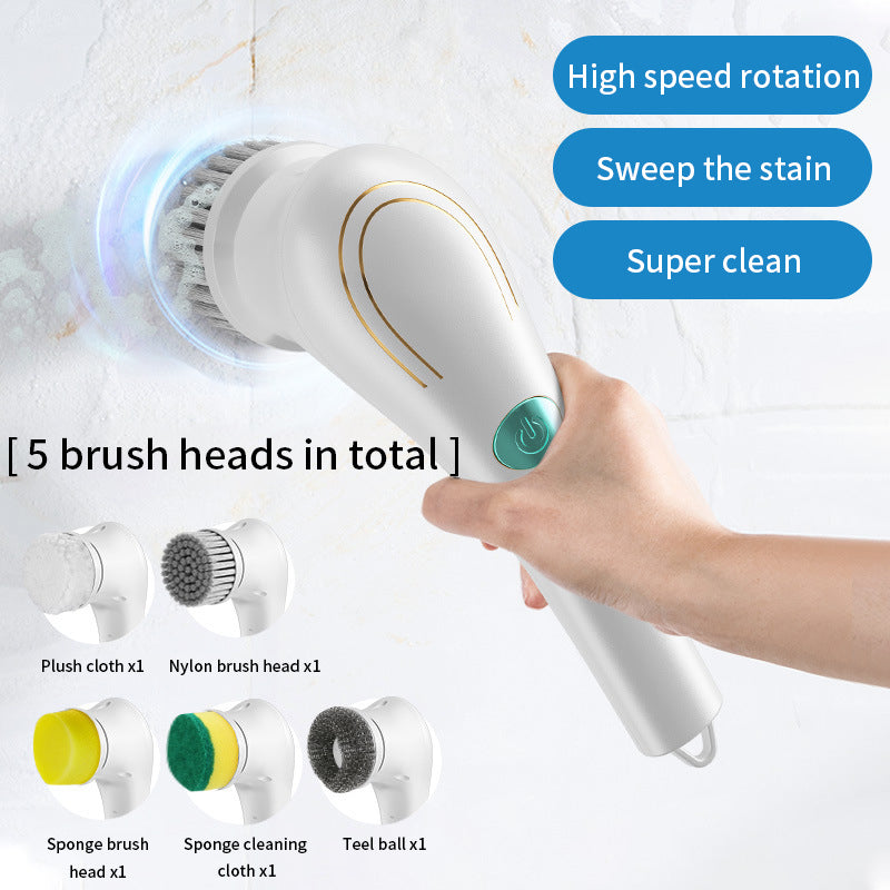 5 Heads Hand-Held Electric Cleaning Brush