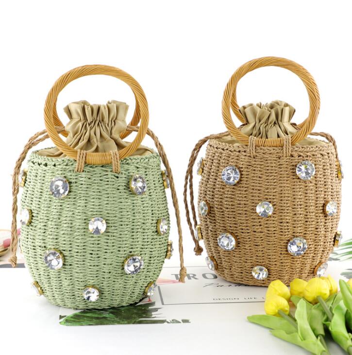 Crystal Straw Bag