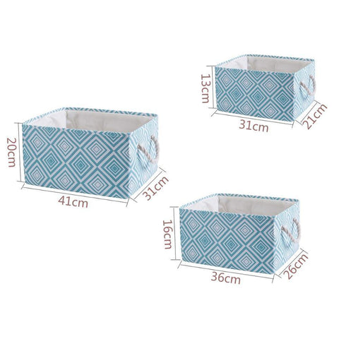 Image of Cube Canvas Fabric Storage Basket.