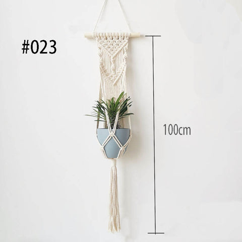 Image of Handmade Macrame Plant Hanger Wall Decoration