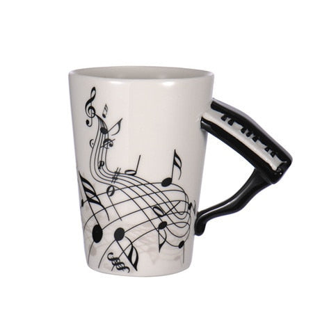Guitar Ceramic Cup Unique Gift.