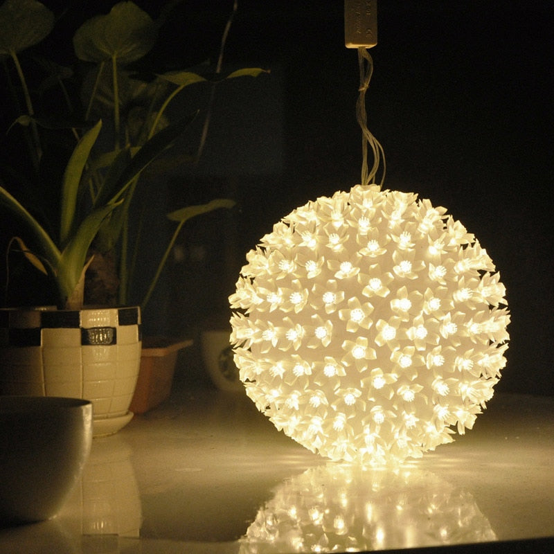 Cherry Blossom Flower String Ball Lights Lamp.