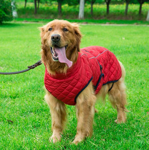 Image of Dog Clothes Winter Thickening Warm Pet Reflective Outdoor Jacket Coat.