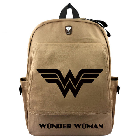 Image of Wonder Woman Canvas Travel Backpack