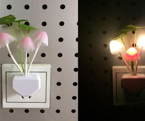 Image of Mushroom Lamp Fungus Night Light EU plug.