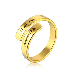 Personalized Titanium Engraved Name Ring